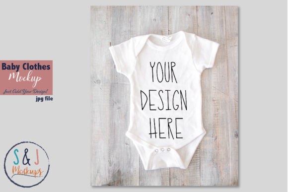 Baby Clothes Mockup for Graphics in Baby Amp Projects