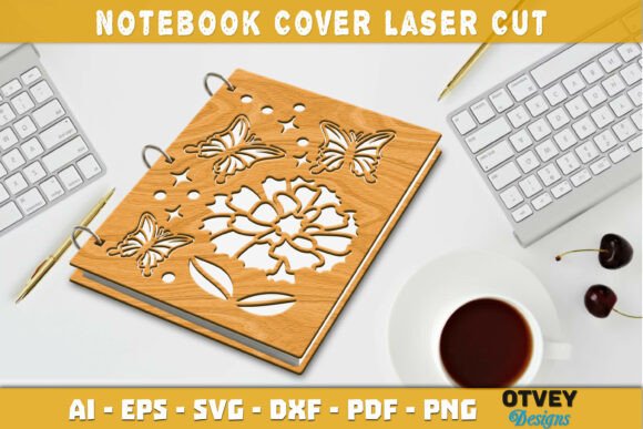 Butterfly and Flowers Notebook Cover