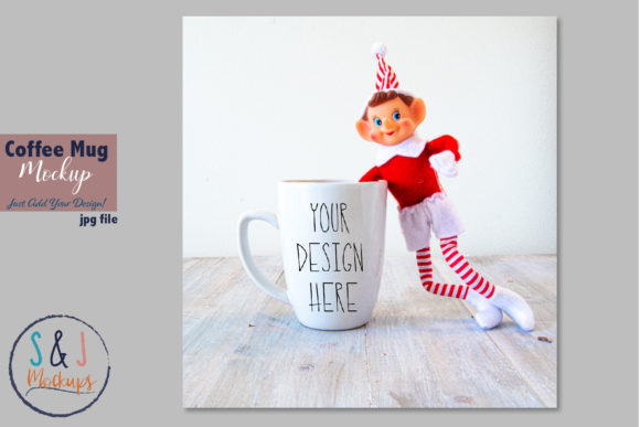 Christmas Cup Mockup, Coffee Mug - Graphics for Mugs Amp