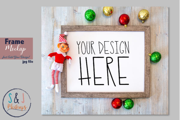 Christmas Frame Mockup for Frames Amp Graphics