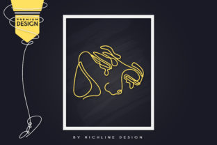 Crying Sad Girl Line Art Poster for Branding and Graphics