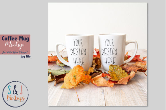 Fall Coffee Mug Mockup for Graphics and Mugs Amp