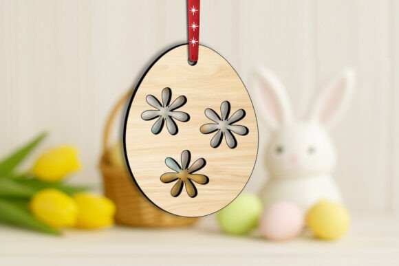 Flowers Egg SVG Easter Laser Ornament for Spring Amp Projects