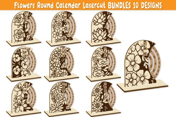 Flowers Round Calendar Lasercut BUNDLES Review