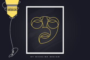 Girl Glasses Line Art Poster for Blog and Website Graphics