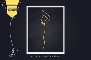 Girl Halfbody Line Art Poster – A Versatile Graphic Design Asset