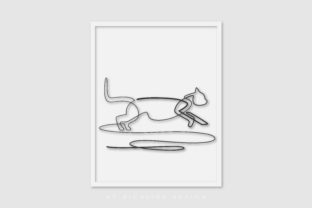 Line Art Poster Animal Cat – A Versatile Graphic for Digital Sellers