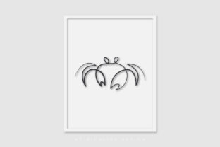 Line Art Poster Crab - A Versatile Graphic Design Asset