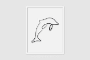 Line Art Poster Dolphin – A Versatile Graphic for Branding and Marketing
