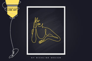 Line Art Poster Girl Alone - A Versatile Graphic Design Asset