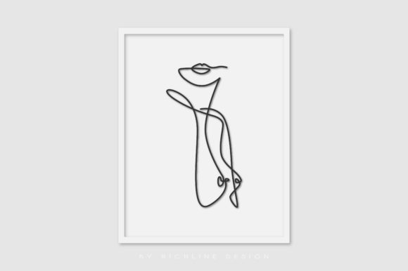 Line Art Poster Girl Nude – A Versatile Graphic for Branding and Marketing