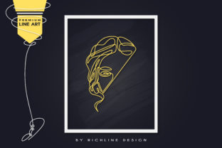 Line Art Poster Girl Queen Graphics for Illustrations