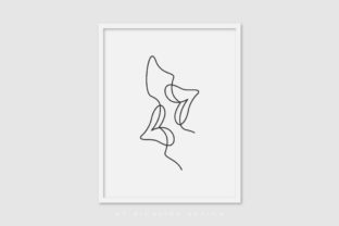 Line Art Poster Hot Lips – A Versatile Graphic for Bloggers and Publishers