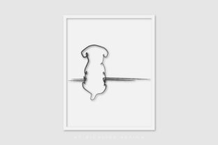 Line Art Poster Lonely Dog – A Versatile Graphic for Blog and Website Use
