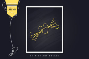 Line Art Poster Love Candy: A Versatile Graphic Design Asset