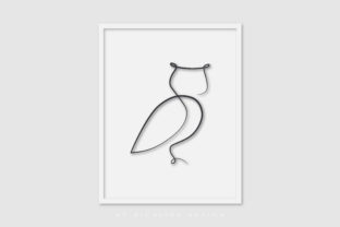 Line Art Poster Owl Bird: A Versatile Graphic for Crafting
