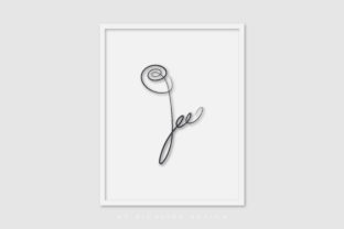 Line Art Poster Plant Flower for Graphics and Illustrations