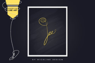Line Art Poster Plat Flower: A Graphic Design Asset for Modern Illustrations