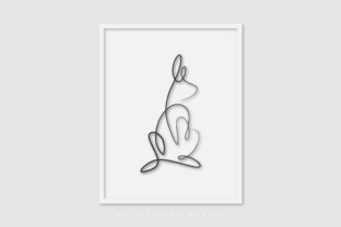 Line Art Poster Rabbit: A Versatile Graphic for Blog and Web Design
