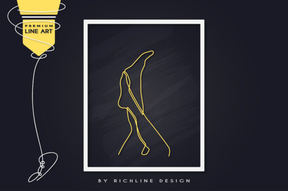 Line Art Poster Sexy Leg Pose Review