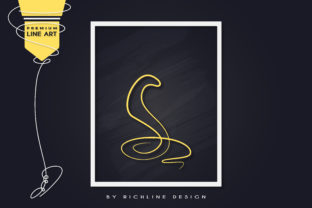 Line Art Poster Snake – A Versatile Graphic for Branding and Marketing