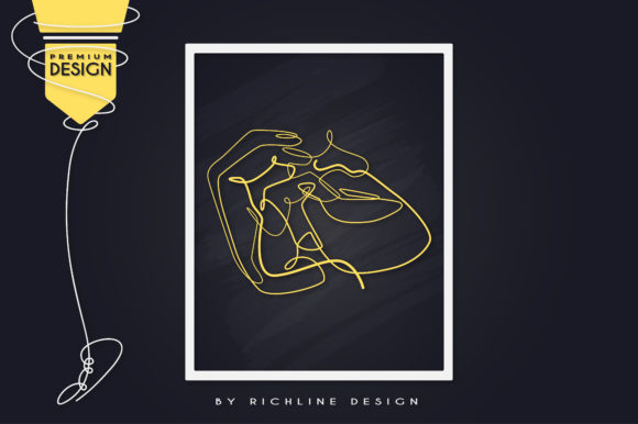Sexy Finger Lip Line Art Poster – A Versatile Graphic Design Asset